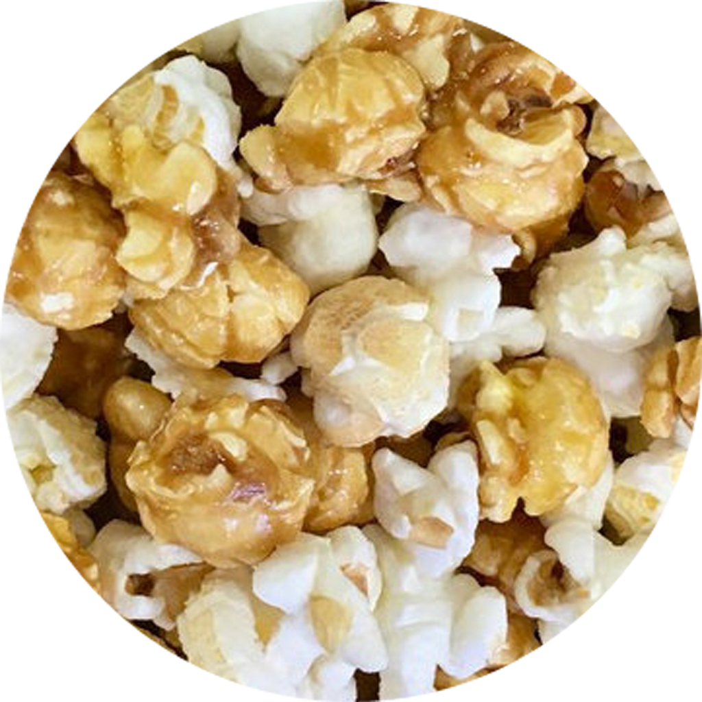 Weißes Cheddar und Karamell Popcorn