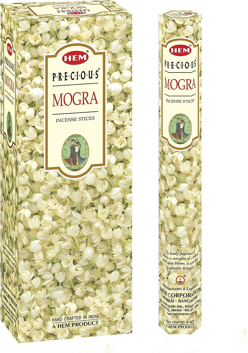 HEM Precious Mogra Räucherstäbchen – insgesamt 120 Stäbchen