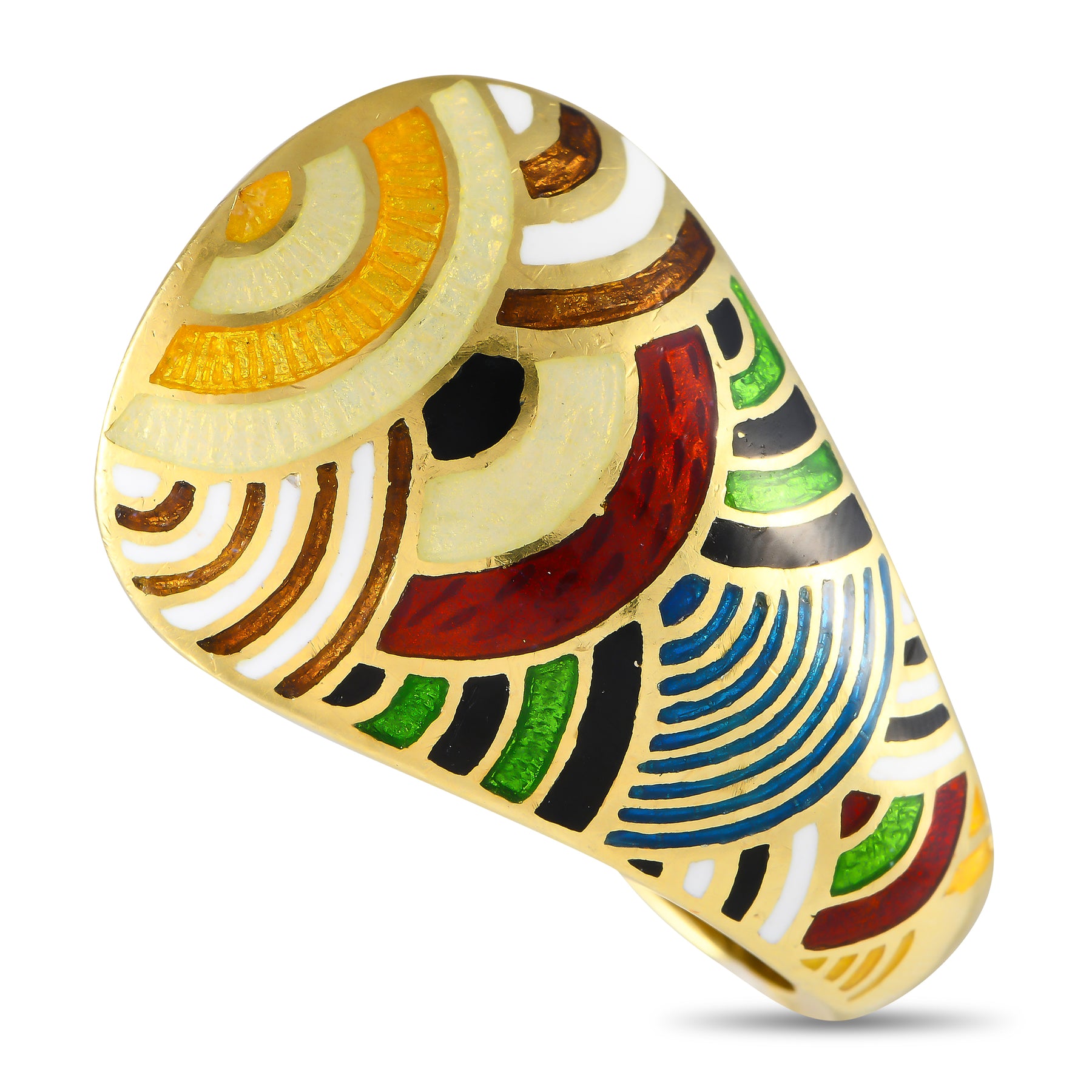 LB Exclusive 18 Karat Gelbgold Emaille Ring MF17 -051424