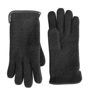 Tittimitti® Unisex-Handschuhe aus 100% Schurwolle mit Echtlederbesatz. OEKO-TEX Standard 100