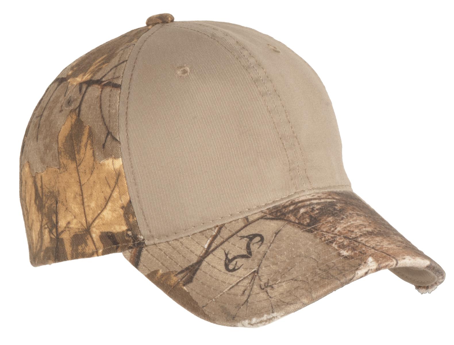 Port Authority Camo Kappe mit Kontrast Vorderseite Panel