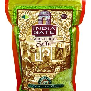 India Gate Parboiled Basmati Reisbeutel, goldene Sella, 10-Pfund