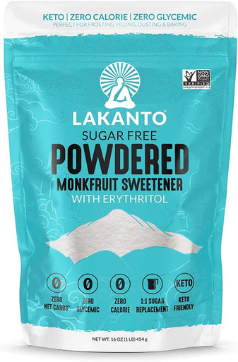 Lakanto Zucker frei pulverisierte Monkfruit Süßstoff mit Erythritol, 16 oz