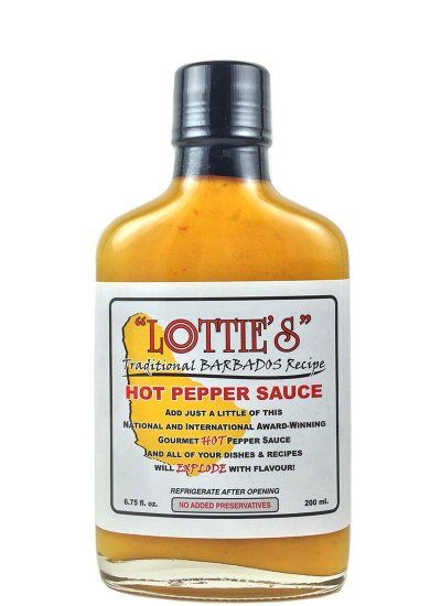 Lotties traditionelle Barbados Gelb Hot Pfeffer Sauce, 6,75 oz