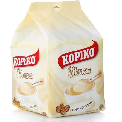 Kopiko – Instant 3 in 1 Blanca Kaffeemischung – 10 Beutel / Packet Tasche – 30 G