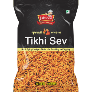 Jabsons Thikhi Sev ( würzige sev), am besten vor Oktober 2024 – 200g / 31ST