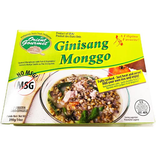 Orient Gourmet – Ginisang Monggo – Sauteed Mungbeans mit Schweinefleisch & Gemüse – Vollständig gekocht – Einfach erhitzen und servieren – 14 oz
