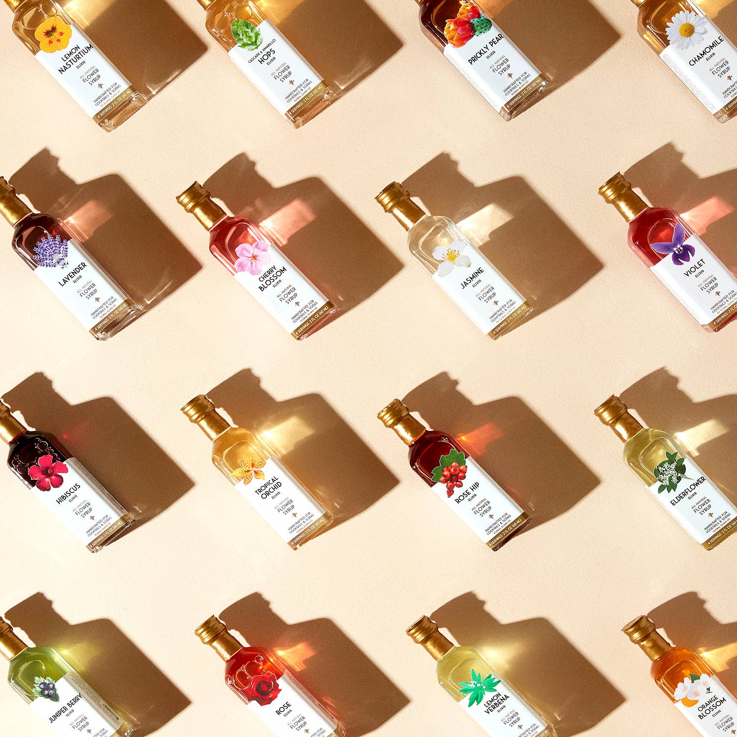 Mit Blumenmuster Elixir Co. – mit Blumenmuster Elixir Einzelne Sirups