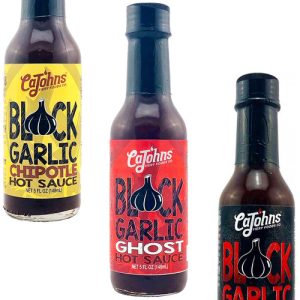 CaJohn’s schwarze Knoblauch scharfe Saucen 3 Packung, 3/ . – 5oz