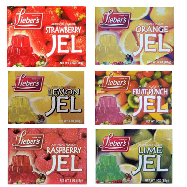Lieber's Jello Sortiment Packung, 6 Stück