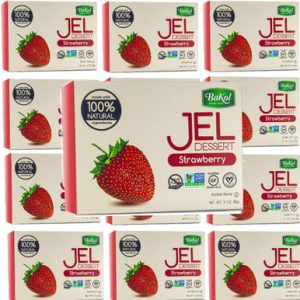 Bakol veganer Erdbeergeschmack Jello, 3 Unzen (Packung mit 12)