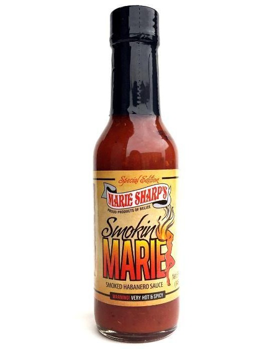 Chilisauce Marie Sharps Smokin Marie Geräuchert Habanero Belize 5 oz Hitze 7