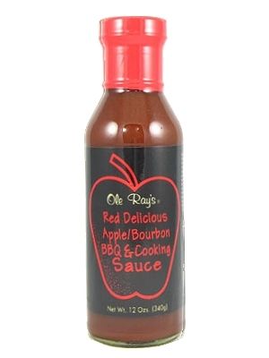Ole Ray's Rot Delicious Apfel Bourbon BBQ und Kochsauce, 12oz