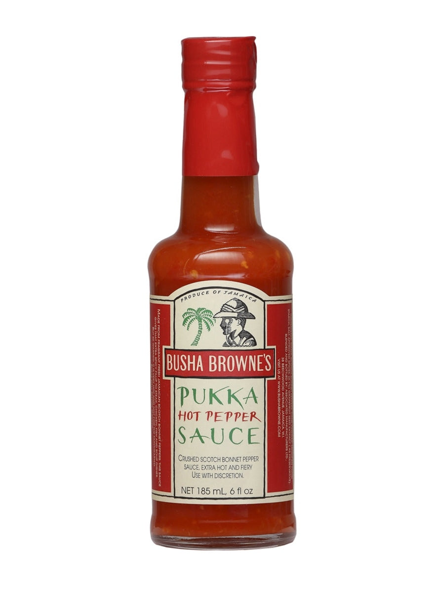 Chilisauce Bush's Brownes Pukka Scotch Bonnet Jamaica 6 oz Hitze 7