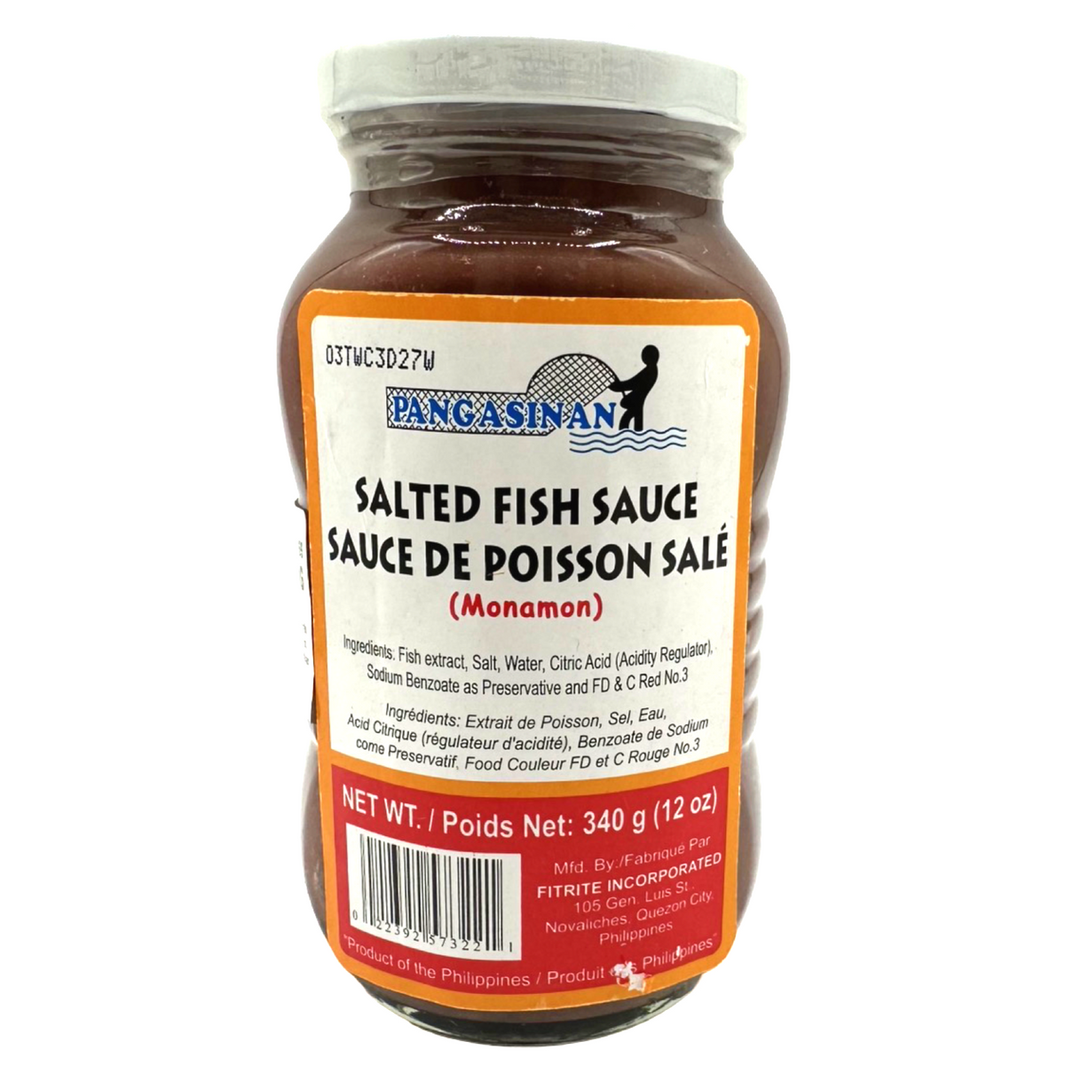 Pangasinan – Gesalzene Fischsauce – Monamon – 12 OZ