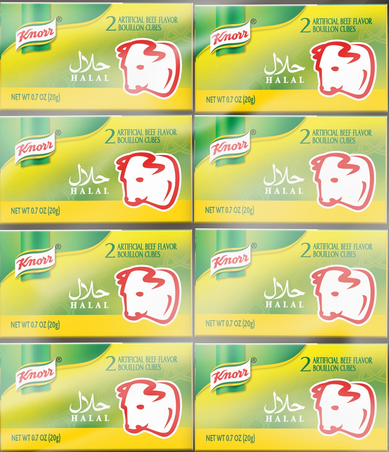 Knorr Halal Rindfleisch Bouillon Würfel, (0.7oz x 24), Gesamt 48 Würfel