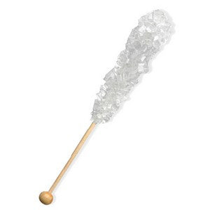 Rock Süßigkeiten Sticks (6) – Weiß / Klar