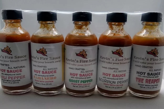Kevins Feuer Sauce Sample Packung