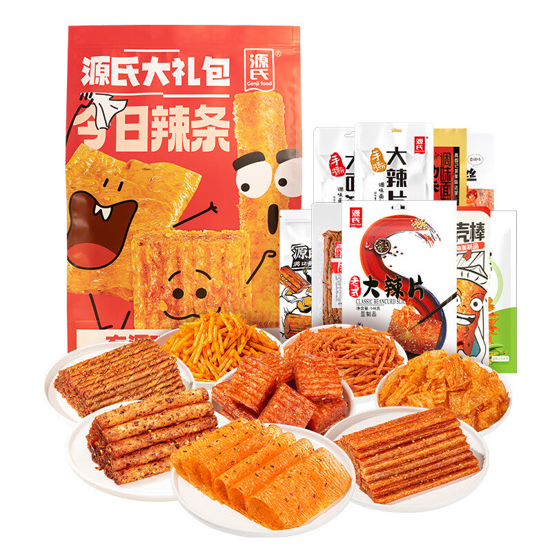 Genji Lebensmittel Latiao Spciy Sticks scharf Strips Geschenkpaket 1540g