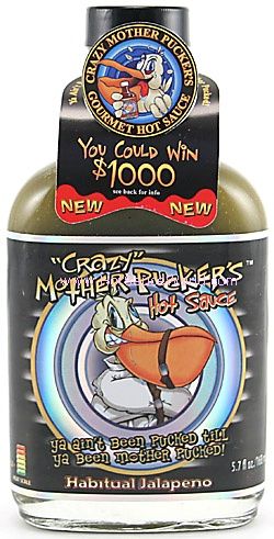 Verrückt Mother Pucker's Habitual Jalapeno Chilisauce, 5oz