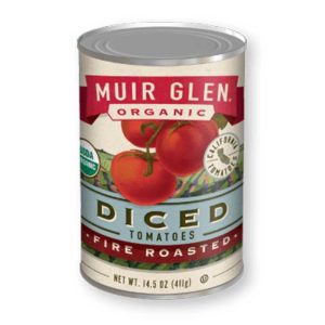 Muir Glen Bio-gewürfelte Tomaten Feuer geröstet