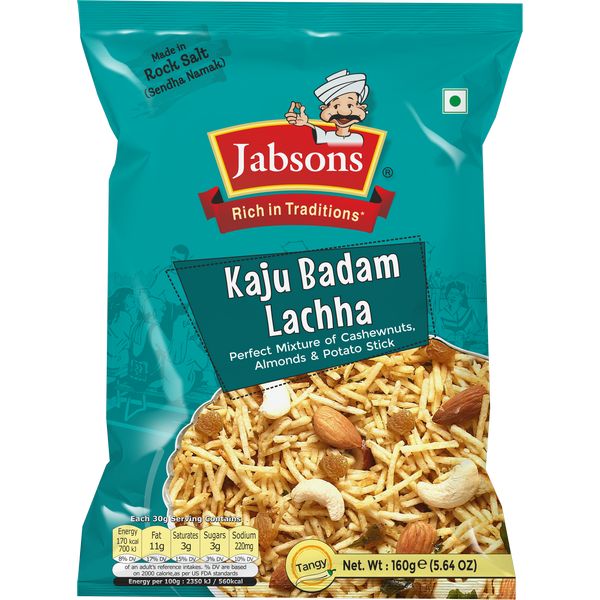Jabsons Namkeen Kaju Badam Lachha, 160g BEST VOR dem 31. OKTOBER 2024
