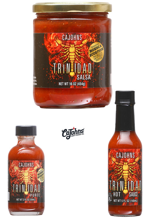 CaJohn's Scorpion Pfeffer Geschenkset, 1/2oz, 1/5oz, 1/16oz