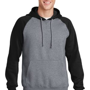 Sport-Tek Herren Raglan Colorblock Pullover Kapuzenpullover