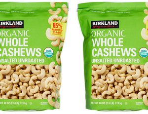Kirkland Signature USDA Bio ungesalzene, ungeröstete ganze Cashews 2,5 lb, 2-Rabatt