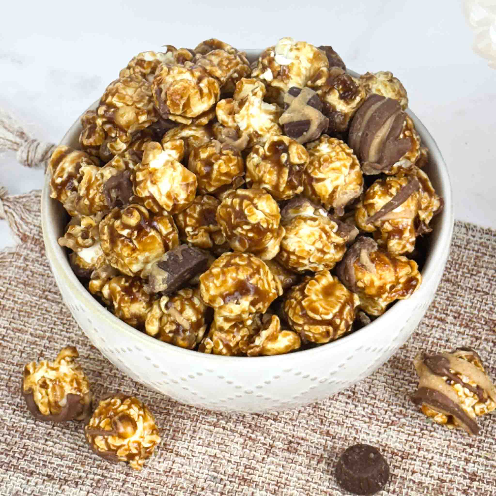 Erdnussbutter Cup Popcorn