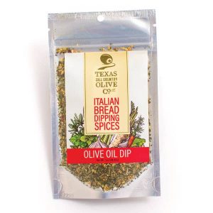Texas Hill Country Olive Co. Italian Brot, das Gewürze eintaucht