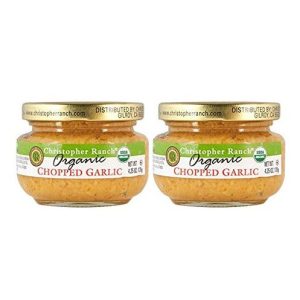 gehackt Knoblauch Bio usda christopher Ranch 4.25 Unzen Set von 2 insgesamt f