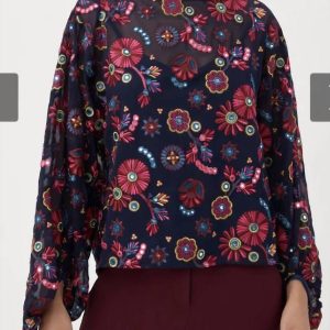 Ursa Top in Marineblau Multi
