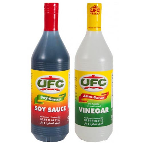 UFC – Essig und Sojasauce Value Packung – 67,08 OZ (1 Liter Flasche von jedem)