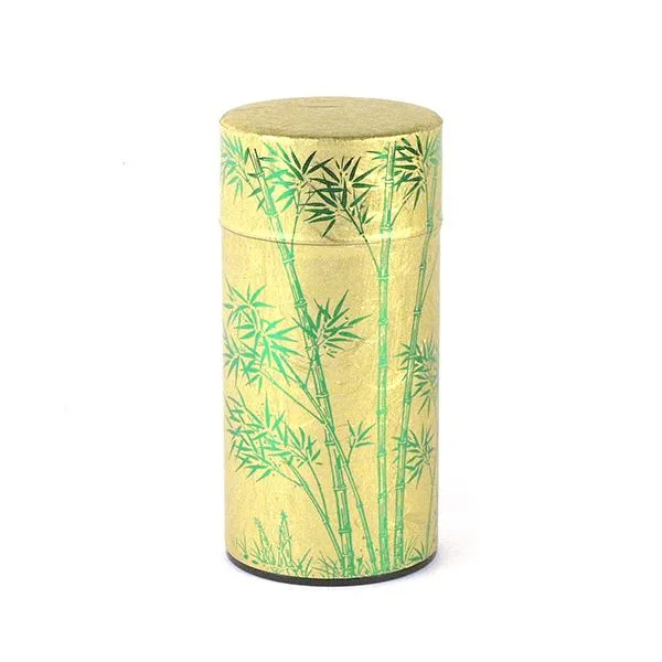 Japanische Washi Dose – Gold mit Bambus