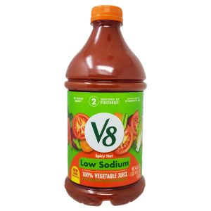 V8 Niedriger Natrium-würziger heißer Gemüsesaft – 46oz