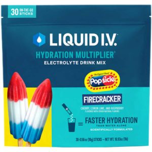 Liquid IV Firecracker Popsicle Hydration Multiplier Electrolytes Trinkmischung, 30 Zählung