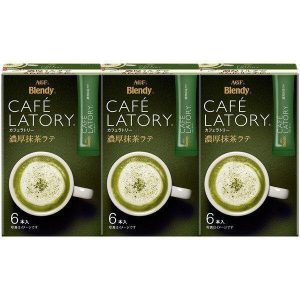 AGF Blendy Cafe Latory Rich Matcha Latte (Packung mit 3 Boxen)