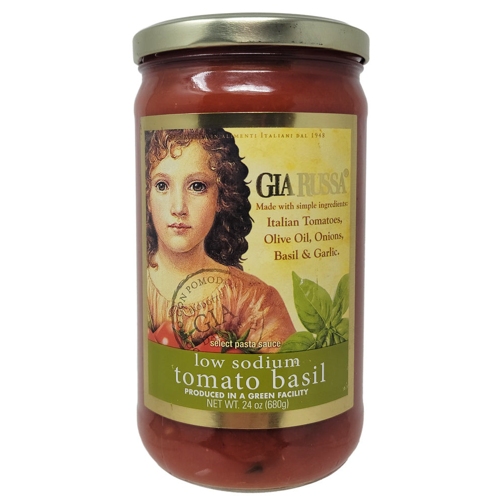 Gia Russa Niedrige Natrium Tomate Basilikum Pasta Sauce – 24oz