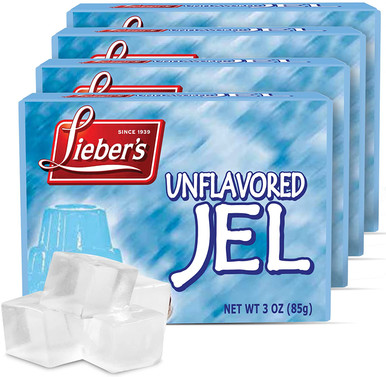 Lieber's geschmacksneutral Clear Jel, koschere vegane Gelatinemischung, 3 oz (Packung mit 4)