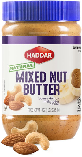 Haddar natürliche gemischte Nussbutter, 18 oz
