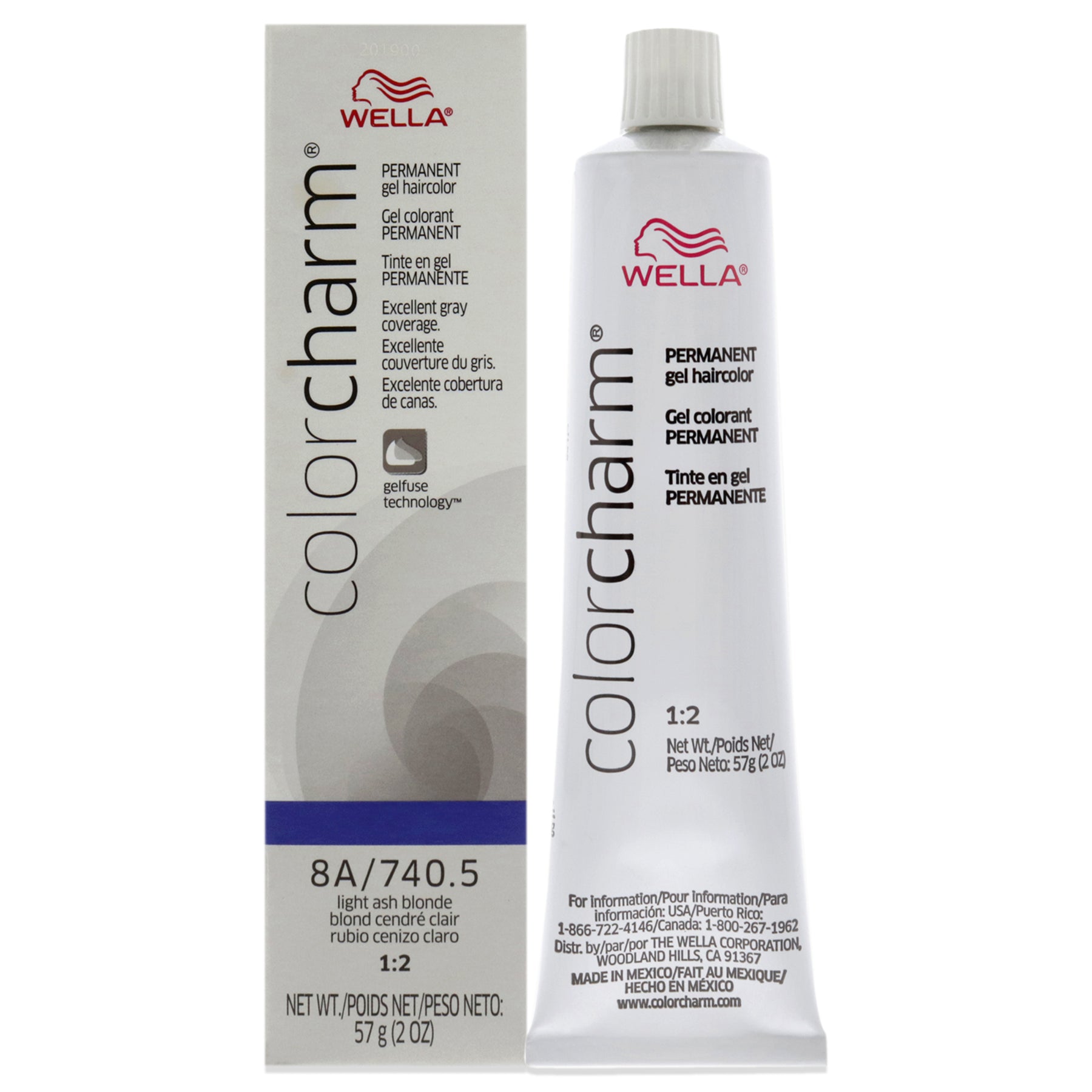 Farbe Charm Permanent Hair Color Gel – 740.5 8A Helle Esche Blonde von Wella für Unisex – 2 Unzen Haarfarbe