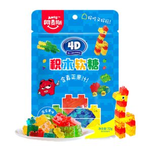 Amos 4D Kreative Bausteine Gummy Süßigkeiten 72g