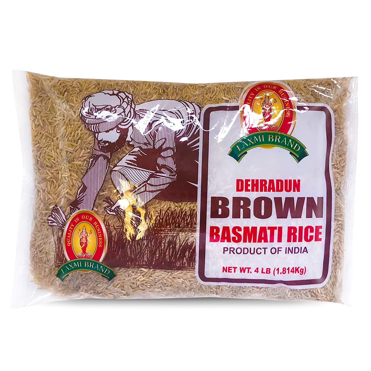 Laxmi All-natürlich Braun Basmati Reis, 4 Pfund Beutel
