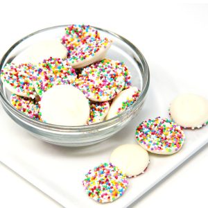 Weiße Schokolade Nonpareils