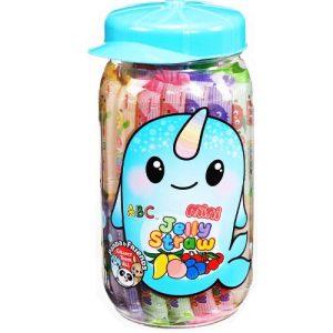 ABC – Mini Jelly Strohhalme aus Kunststoff – Narwhal – 800 G