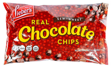 Lieber's Halbsüßer Pessach Schokoladenchips, 24 oz