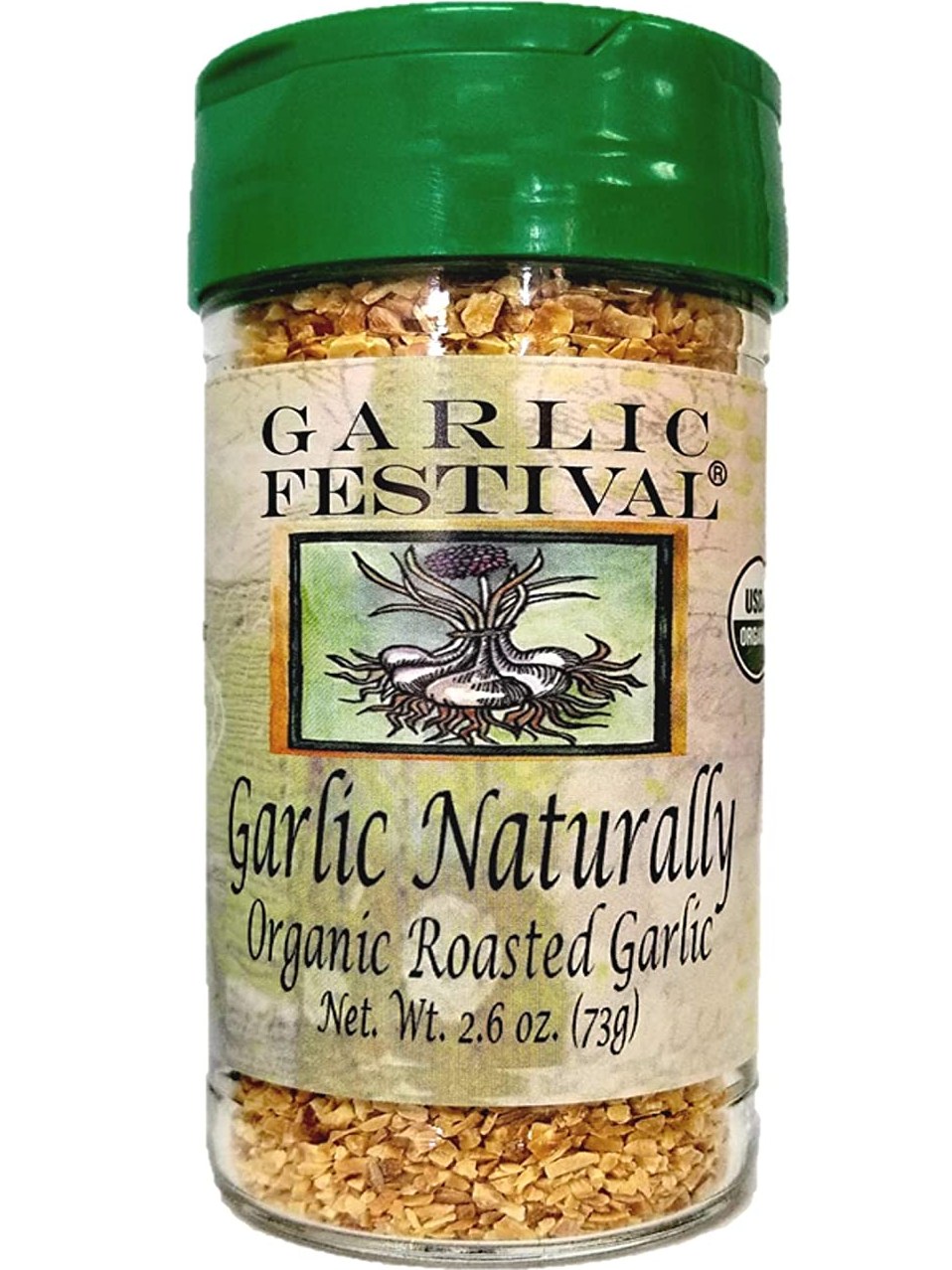 Knoblauch Natürlich USDA BIO Geröstete Knoblauch Stücke 2,6 oz Knoblauch Fest