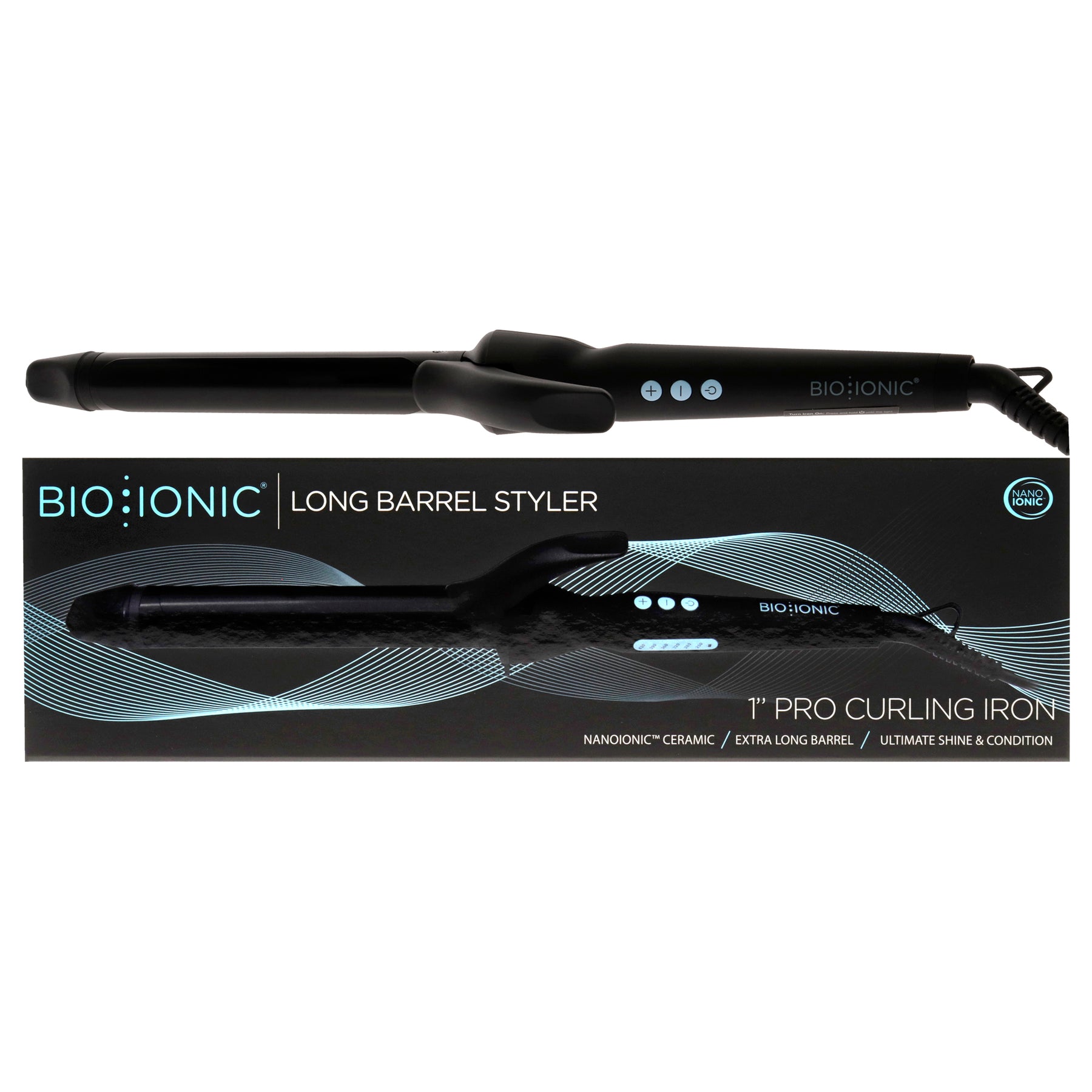 Lang Barrel Styler von Bio Ionic für Damen – 1 Zoll Lockenstab
