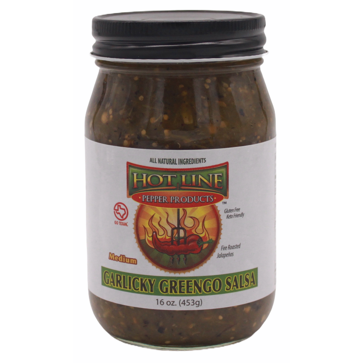 Heiße Linie Pfeffer Produkte Garlicky Greengo Salsal